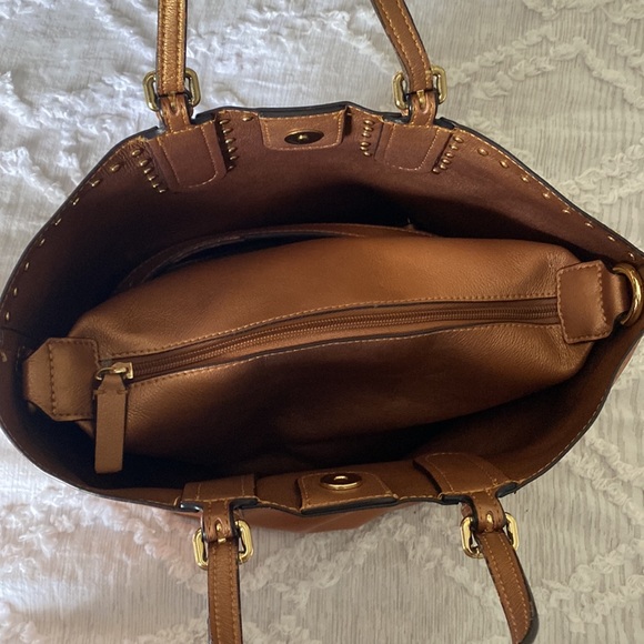 Calvin Klein Bag-in-Bag Brown Studded Purse. - Picture 4 of 11